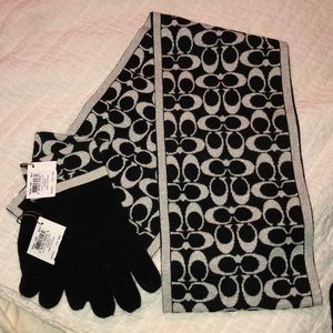 Coach Scarf & Glove set